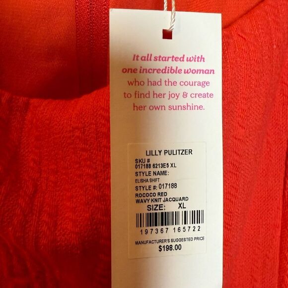 Lilly Pulitzer Vibrant Red Midi Dress - Picture 6 of 10